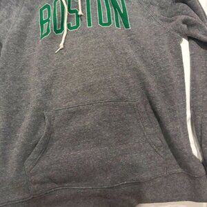 Gray Boston Hoodie with green - homage brand unisex